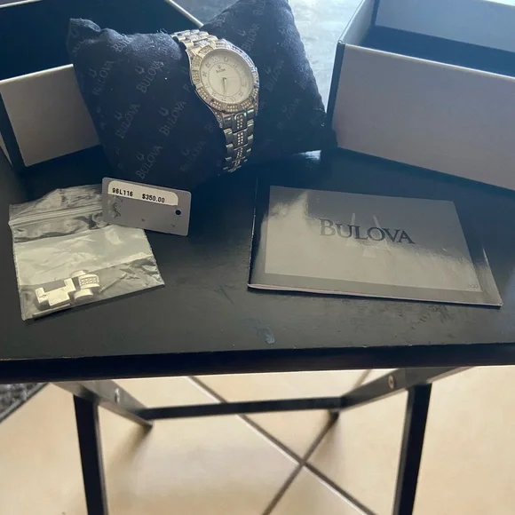 Bulova | Accessories | Womens Bulova Crystal Watch Used But  display picture 1